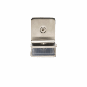 Clip  Vidrio A Vidrio 90° Cuadrado  Acero Inox Escuadra