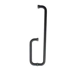 Jaladera Toallero Color Negro Mate Para Puerta De Cristal