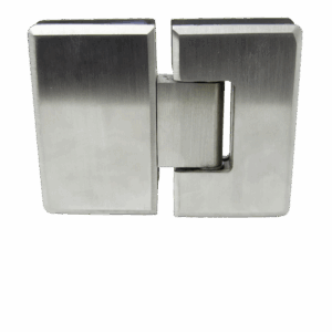 Bisagra 180° Grados Vidrio - Vidrio   Satin Acero Inoxidable