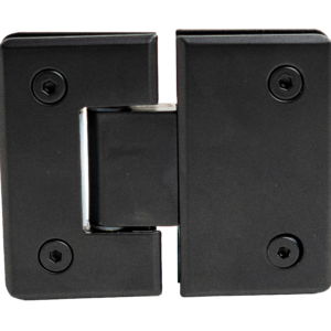 Bisagra vidrio vidrio 180° acero inox   Negro mate